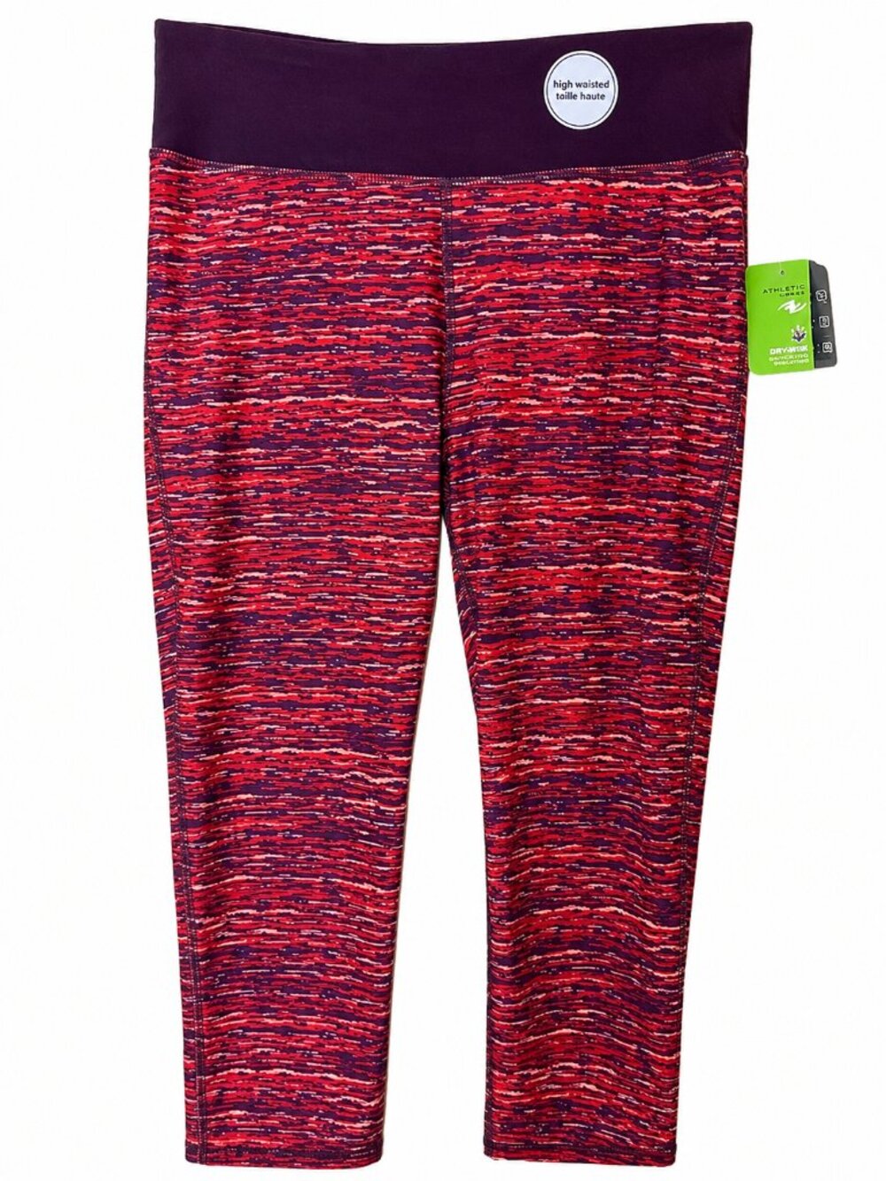 Athletic Works Women’s L High Waisted Dri-More Capri Leggings Multicolour NWT